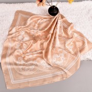 新款春夏季女士优质小腰果缎面70方丝巾