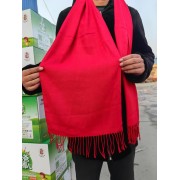 高档中国红羊绒围巾（包邮）